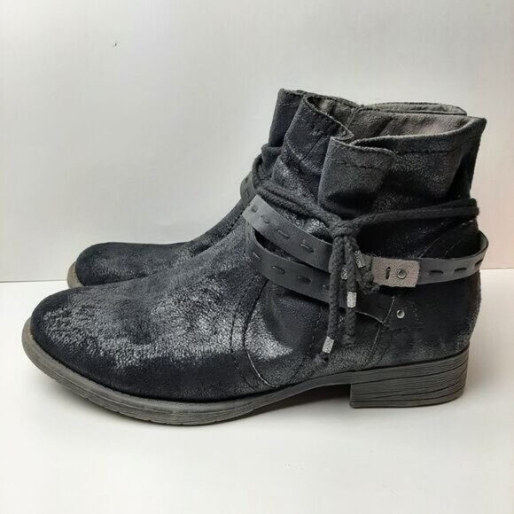 JANA | Germany Chunky Low Heel Shimmer Booties w/ Strap Detail Sz 9.5 US/ Eur 41 - Picture 8 of 15